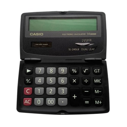 CASIO SL-240LB - Kalkulator Lipat / Travel - 14 digit