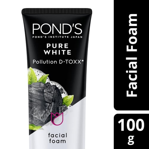 PONDS Pure White Facial Foam Charcoal 100g
