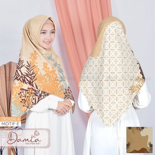 Hijab Segiempat Syari Damia 130 x 130 DESIGN 4 MOTIF E