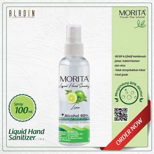Morita Hand Sanitizer Liquid - 100ml Lime
