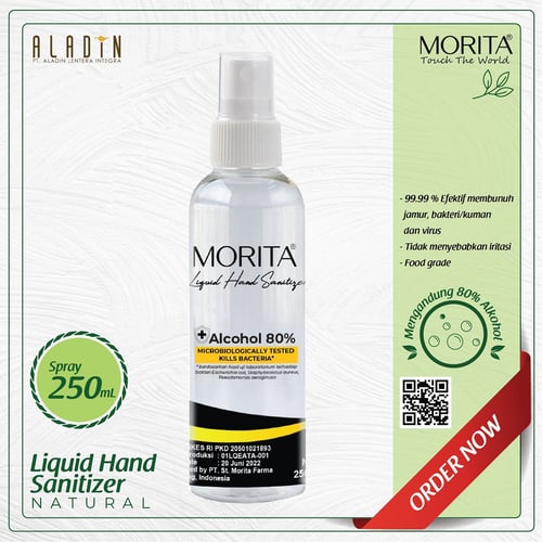 Morita Hand Sanitizer Liquid - 250ml Natural