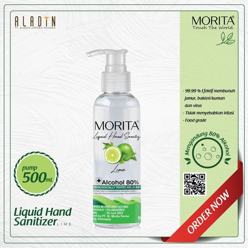 Morita Hand Sanitizer Liquid - 500ml Lime