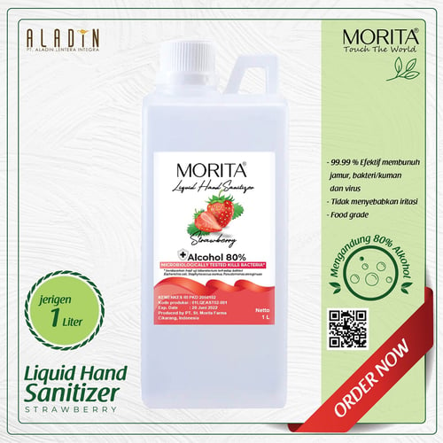 Morita Hand Sanitizer Liquid -  1L Strawberry