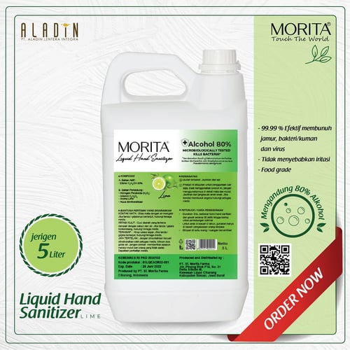 Morita Hand Sanitizer Liquid - 5L Lime