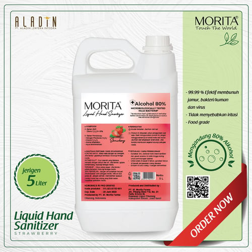 Morita Hand Sanitizer Liquid - 5L Strawberry