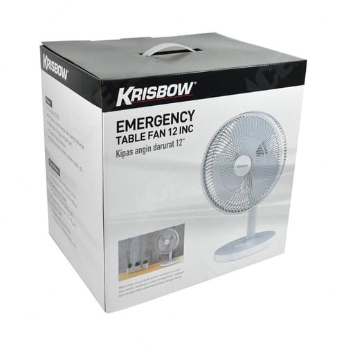 Krisbow Kipas Angin Meja Emergency 12 Inci