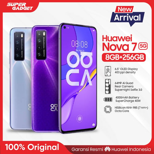 Huawei Nova 7 5G 8 GB 256 GB - Garansi Resmi