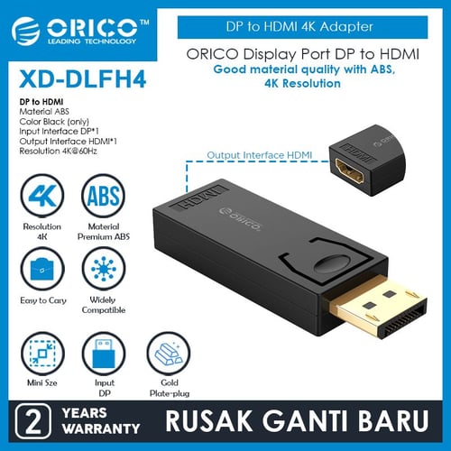 ORICO DisplayPort DP to HDMI 4K Adapter - XD-DLFH4