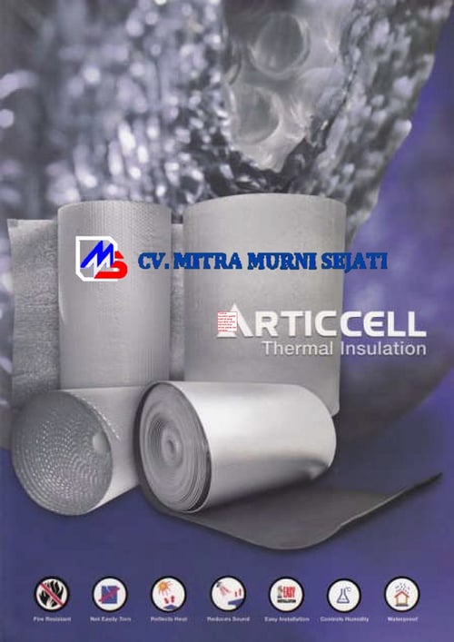 Jual Aluminium Foil untuk peredam panas atap merk ARTICCELL tipe Bubble 10 mm