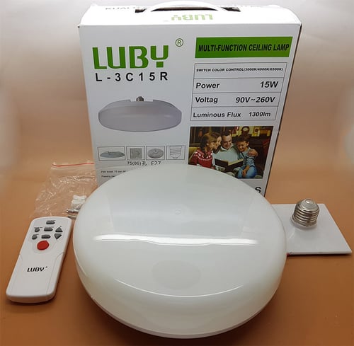Luby Ceiling Lamp Led 15w with remote dimmer
