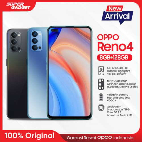 Oppo Reno 4 (8GB/128GB) - Garansi Resmi
