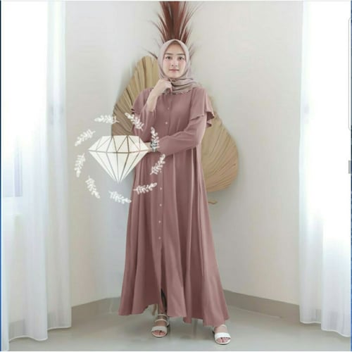 Baju Gamis Tavisha Jumbo Maxi Dress Syari Muslimah Big Size Model Casual Terkini