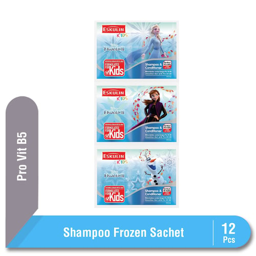 Eskulin Kids Shampoo & Conditioner Frozen Sachet 12 Pcs