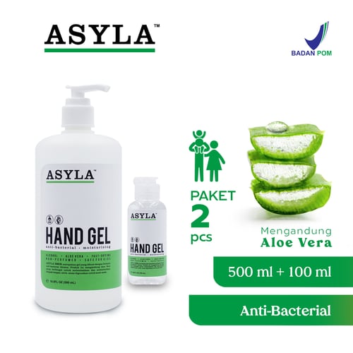 ASYLA Hand Gel 100ml (1pcs) plus 500ml (1pcs) - Hand Sanitizer