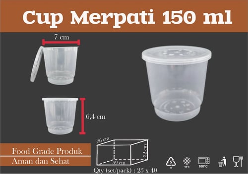 (25Pcs) OTI Cup Puding OTG 150 ml