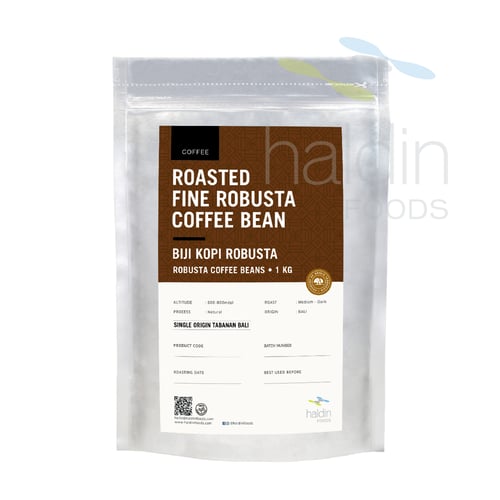 haldinfoods Biji Kopi Robusta / Roasted Fine Robusta Coffee Bean 1 kg