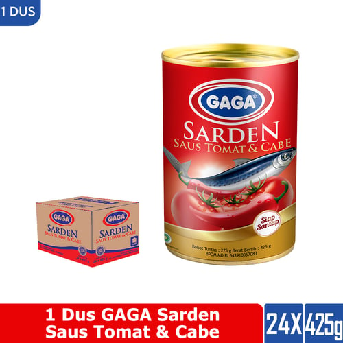 GAGA Sarden Saus Tomat & Cabe 425Gr