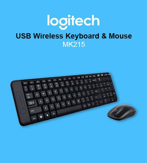 LOGITECH Wireless Combo Keyboard Mouse MK215