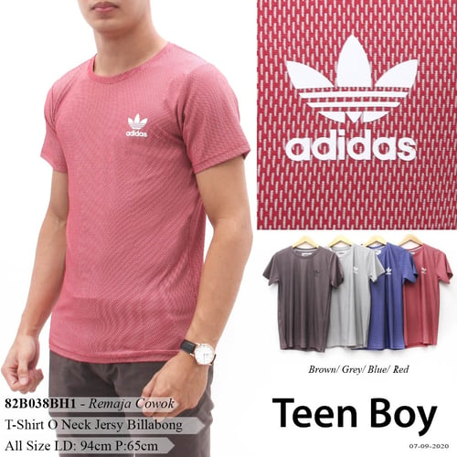DeMode Teen Boy T-shirt O neck Jersey print Adidas