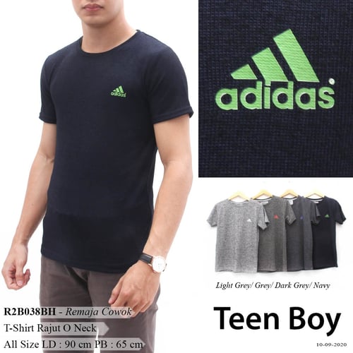 DeMode Teen Boy T-shirt O neck rajut print Adidas