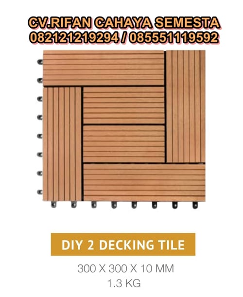 Decking Tile ( DIY 2 ) / Lantai WPC / Pagar WPC / Lantai Kolam Renang