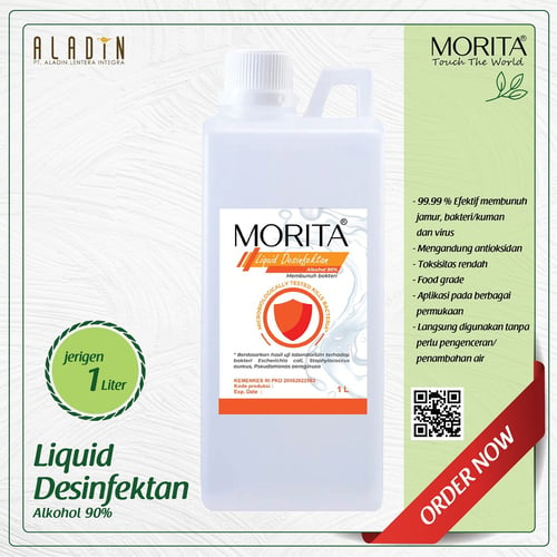 Morita Liquid Desinfektan Alkohol 90  Volume 1 Liter
