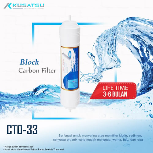 Block Carbon Filter Catridge Kusatsu - CTO-33