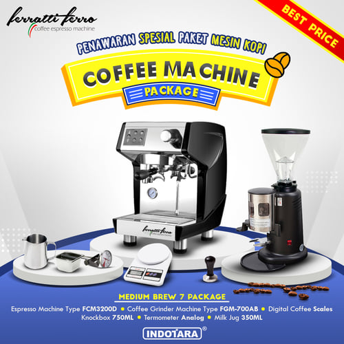 Paket Mesin Kopi Espresso / Mesin Kopi Ferratti Ferro - Medium Brew  7