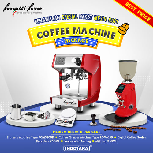 Paket Mesin Kopi Espresso / Mesin Kopi Ferratti Ferro - Medium Brew  8