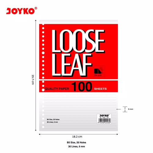 Loose Leaf Joyko B5 isi 100