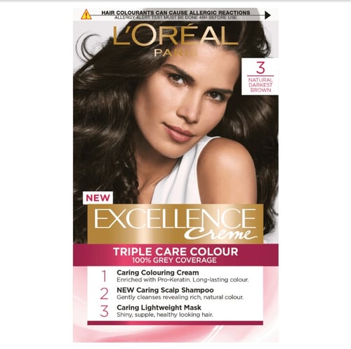 LOREAL Excellence Hair Color Creme 3 Dark Brown