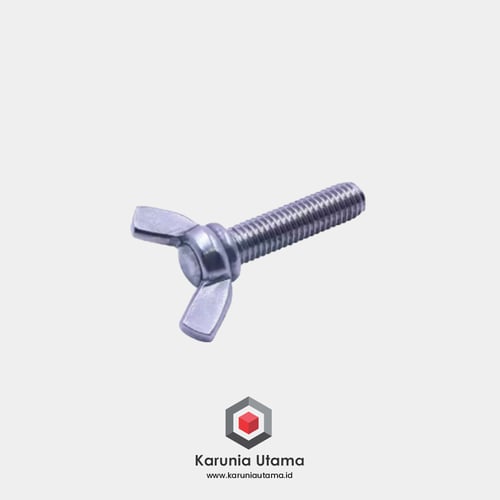 SUS 304 Wing Bolt M5 x 20 ( Baut Kuping Stainless )