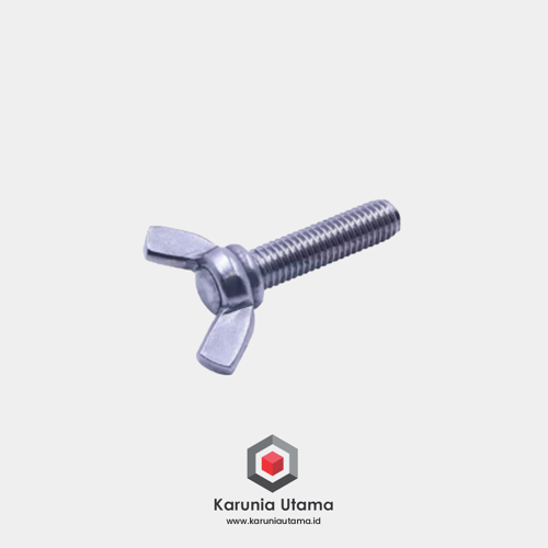 SUS 304 Wing Bolt M6 x 50 ( Baut Kuping Stainless )