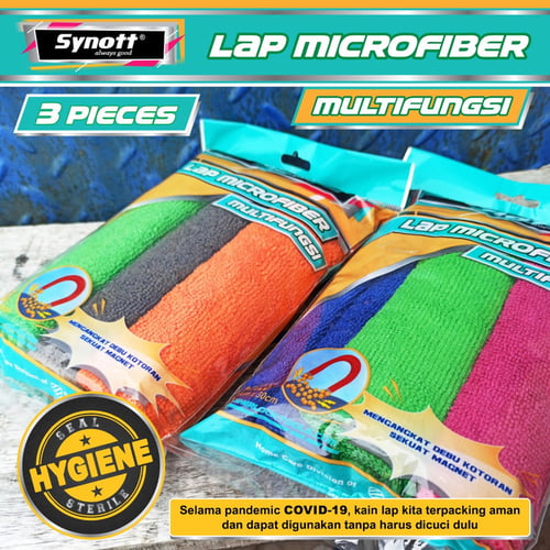 Kain Lap Microfiber Mobil Dapur Packing Sterile Synott Super Serap Air