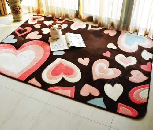 Karpet selimut karmut heart empuk lembut 130x185 cm
