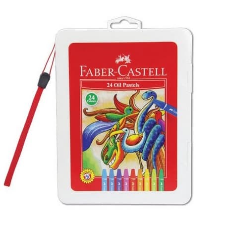 Hexagonal Oil Pastel 24 Pcs dan Colour pencils in tin case 24 L