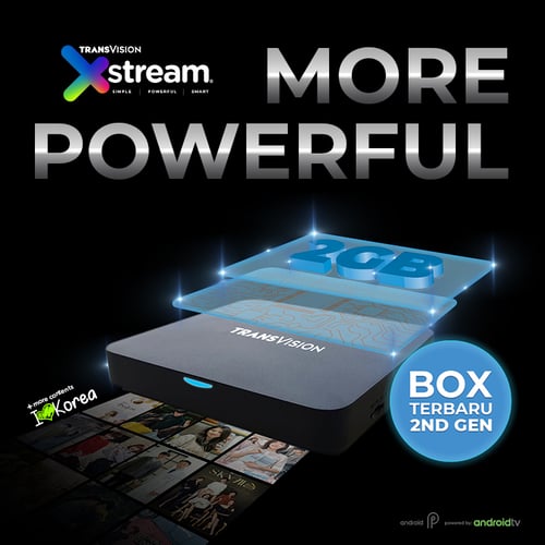 Android Box Transvision XSTREAM 2nd Gen - Paket 6 Bulan Full