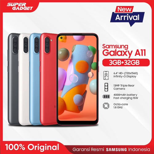 Samsung Galaxy A11 3GB 32GB Black - Garansi Resmi