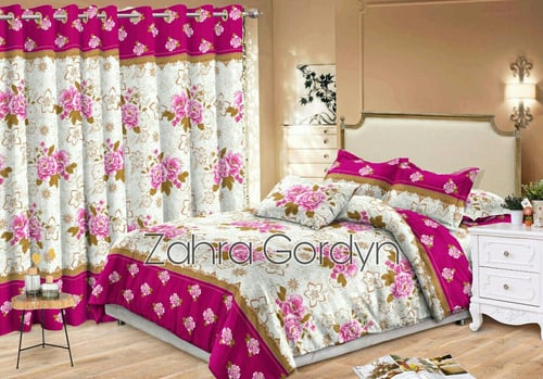 Seprai KATUN JEPANG Pink LAURA UK.160x200 (QUEEN)