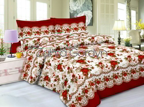 Seprai KATUN JEPANG Rose MERAH UK.160x200 (QUEEN)