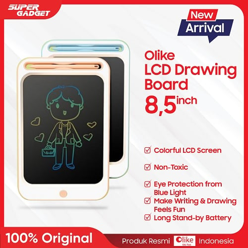 Olike LCD Drawing Board Papan Gambar 8.5 Inch Blue - Original
