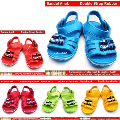 Sandal bayi  Rubber Double Strap Bis