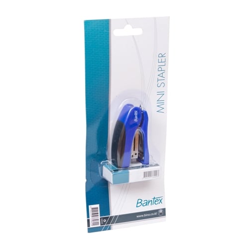 BANTEX Mini Stapler Including Staples No 10 Blueberry