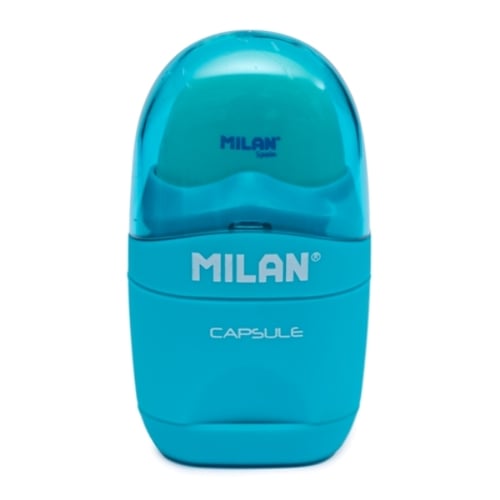 MILAN Sharpener Plus Eraser Capsule 47011 Blue