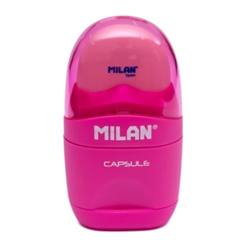MILAN Sharpener Plus Eraser Capsule 47011 Pink