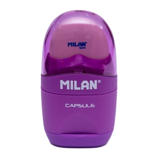 MILAN Sharpener Plus Eraser Capsule 47011 Purple