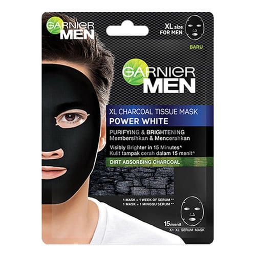 GARNIER Men XL Charcoal Tissue Mask Power White