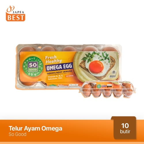 Fresh Healthy Omega Egg / Telur Ayam Omega So Good  - 10 Butir