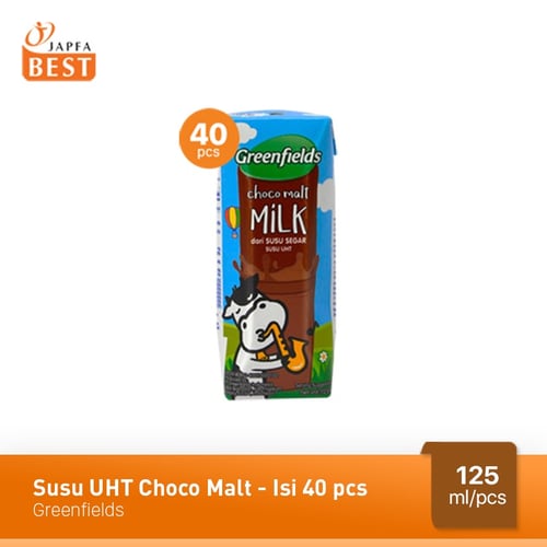 Susu UHT Choco Malt Greenfields 125 ml - Isi 40 pcs