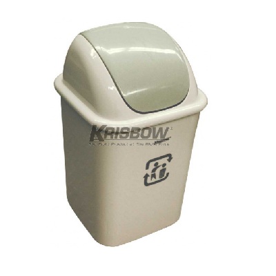 Tempat Sampah Dust Bin Beige 20L & Grey Cover Krisbow KW1800748